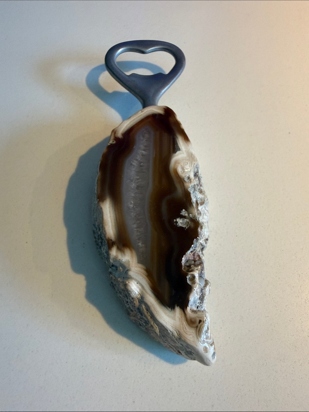 Bottle Opener with Agate